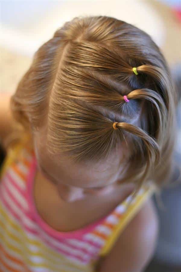 penteado infantil com cabelo solto