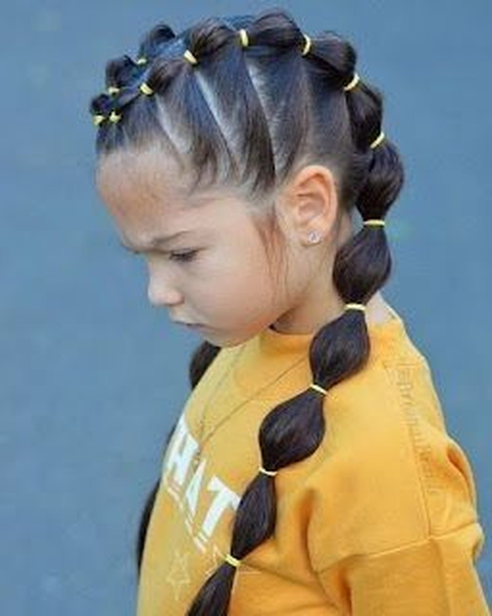 penteado infantil com trança