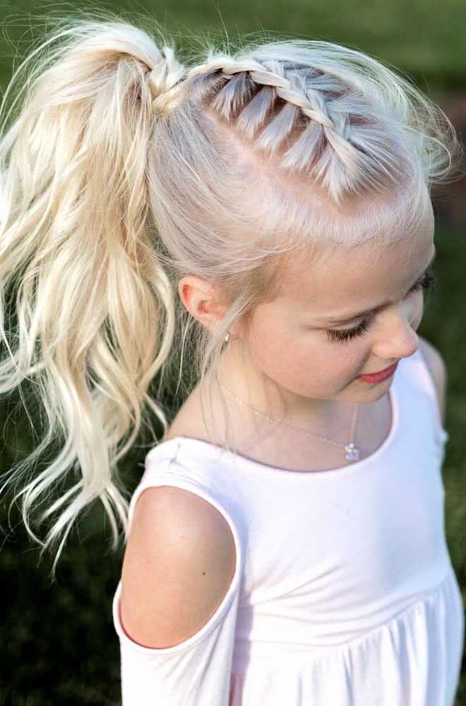 penteado infantil para festa