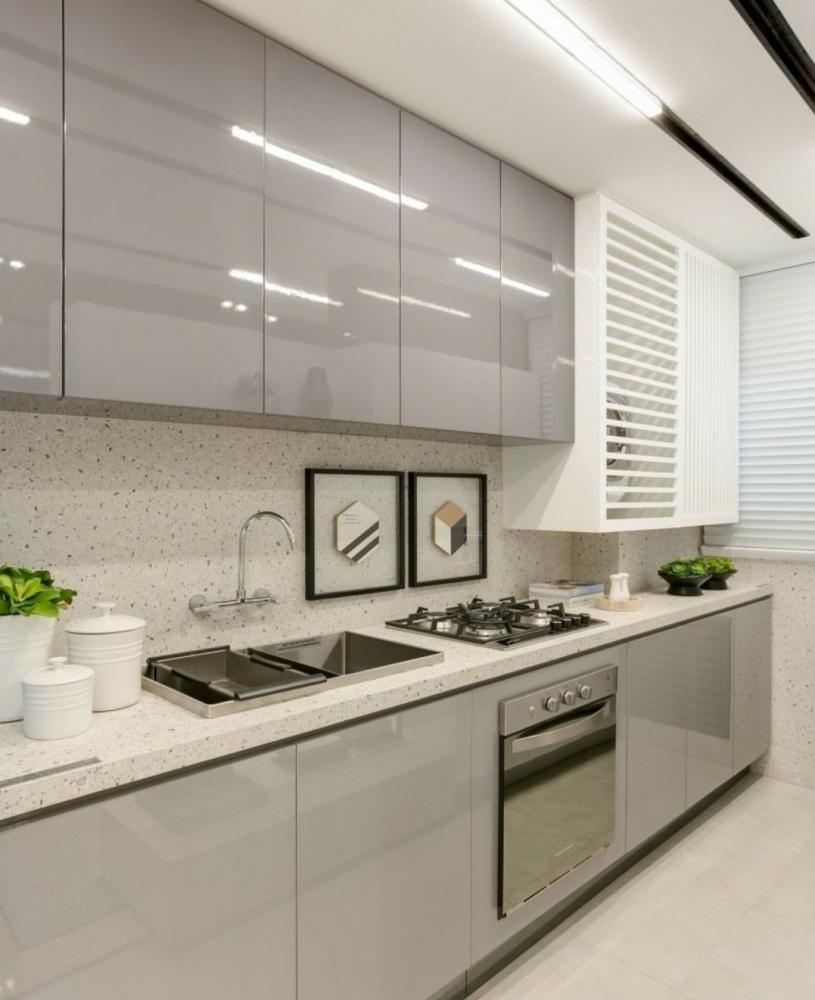 armário de cozinha planejado com iluminação LED