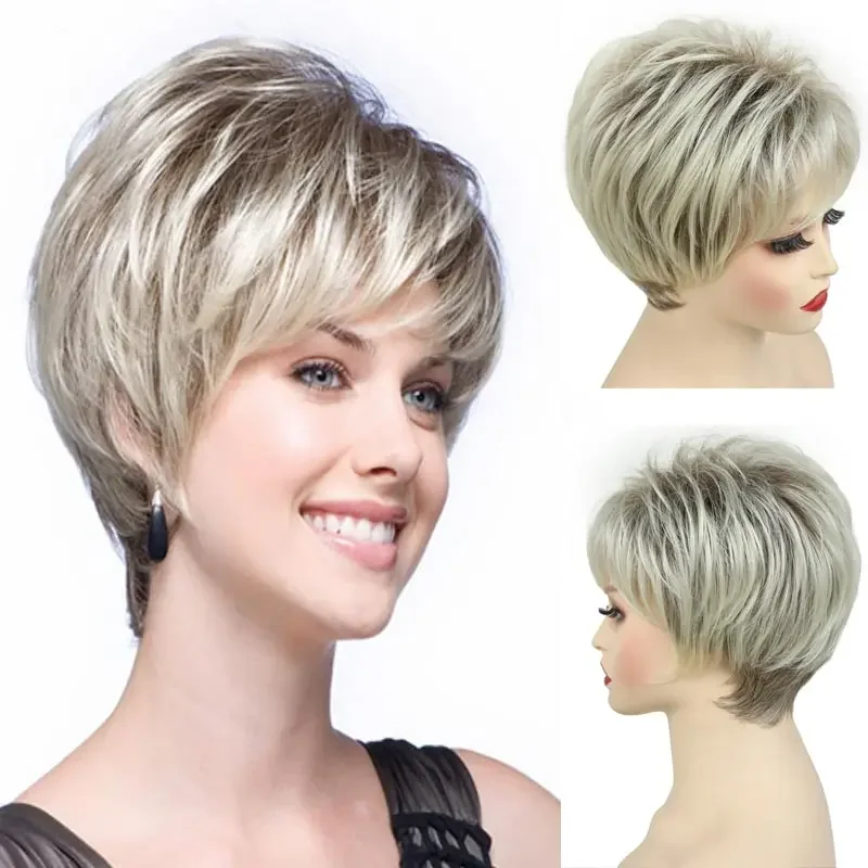 tendências de cabelo curto para rosto redondo