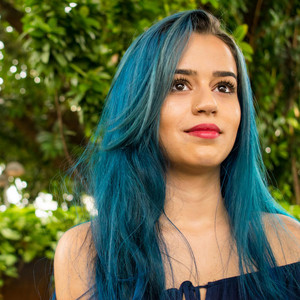 fotos de meninas de cabelo azul