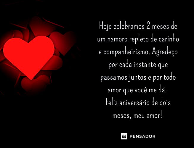 frases 2 meses de namoro