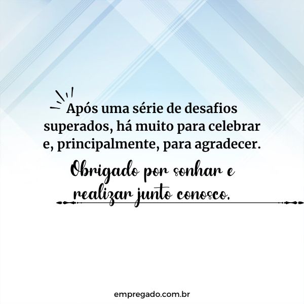 mensagens de gratidão no trabalho
