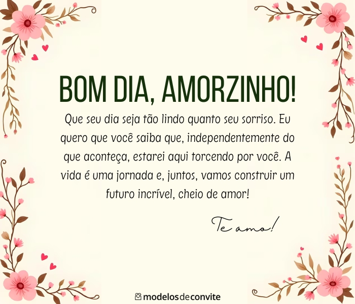 frases de bom dia para meu amor curtas e engraçadas