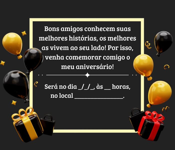 o que escrever no convite de aniversário infantil