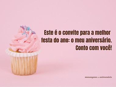 mensagens para convite de aniversário