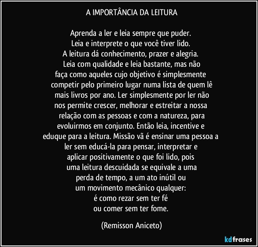 leitura e conhecimento