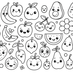 atividade de colorir frutas