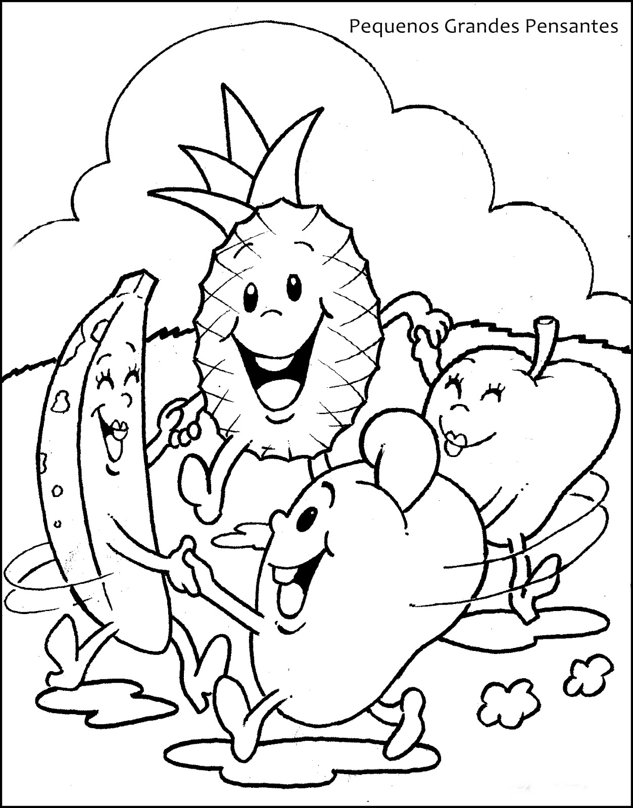 desenhos de frutas para crianças