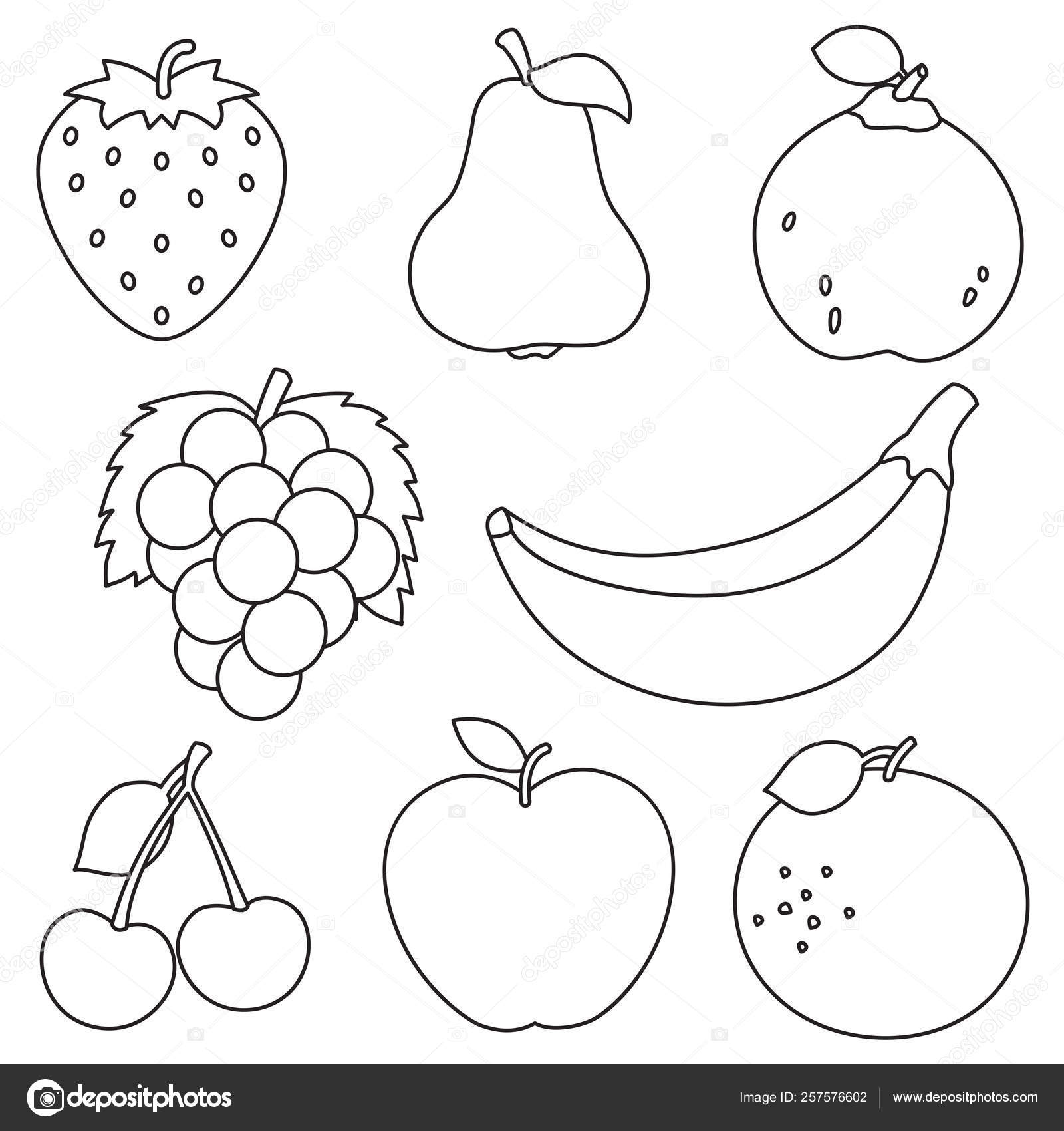 frutas para colorir e imprimir grátis