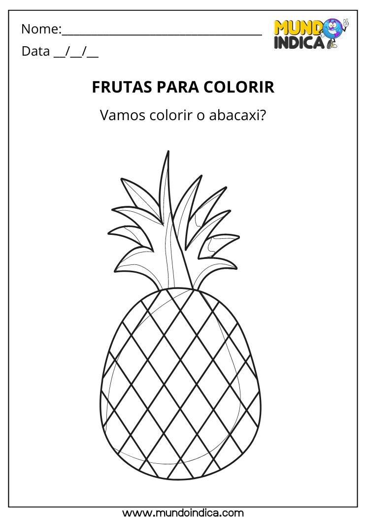 desenhos de frutas fáceis para colorir
