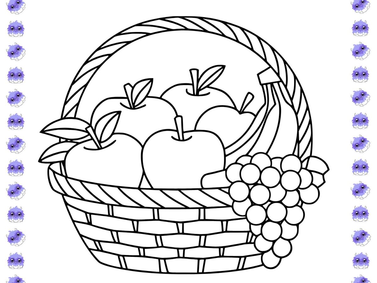 atividade de colorir frutas