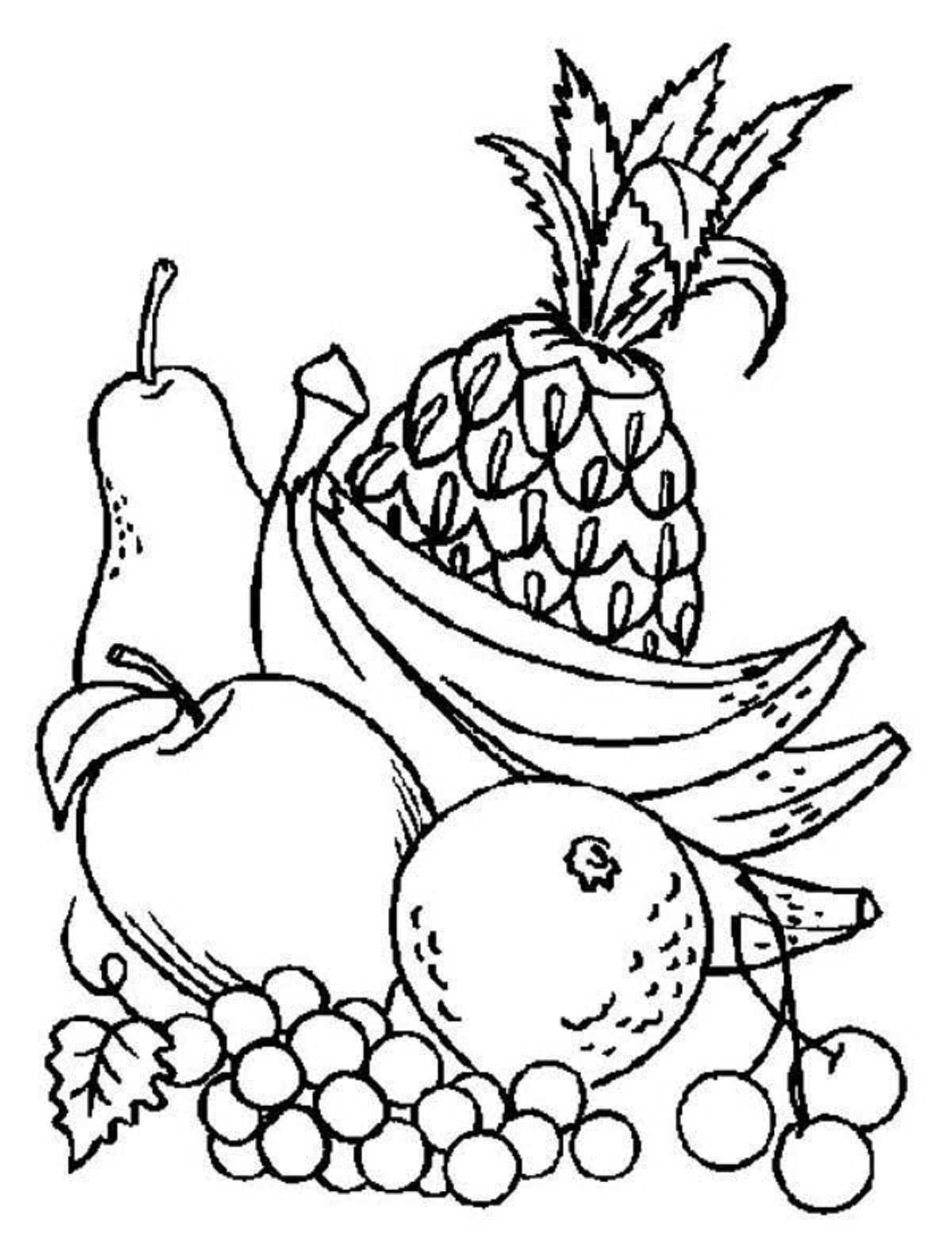 frutas para colorir online