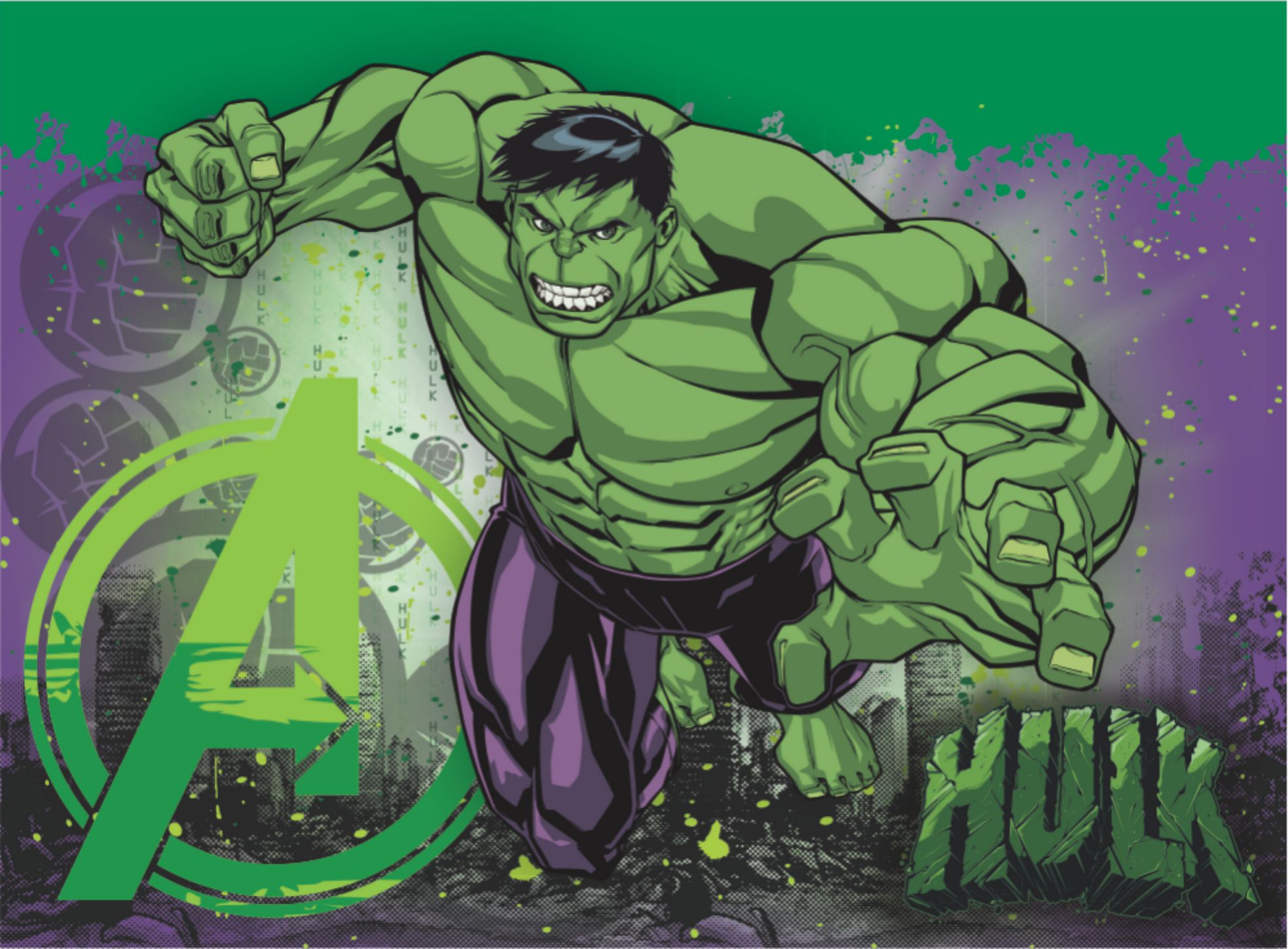adesivo de parede hulk 3d