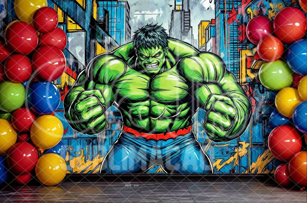 fundo de tecido hulk