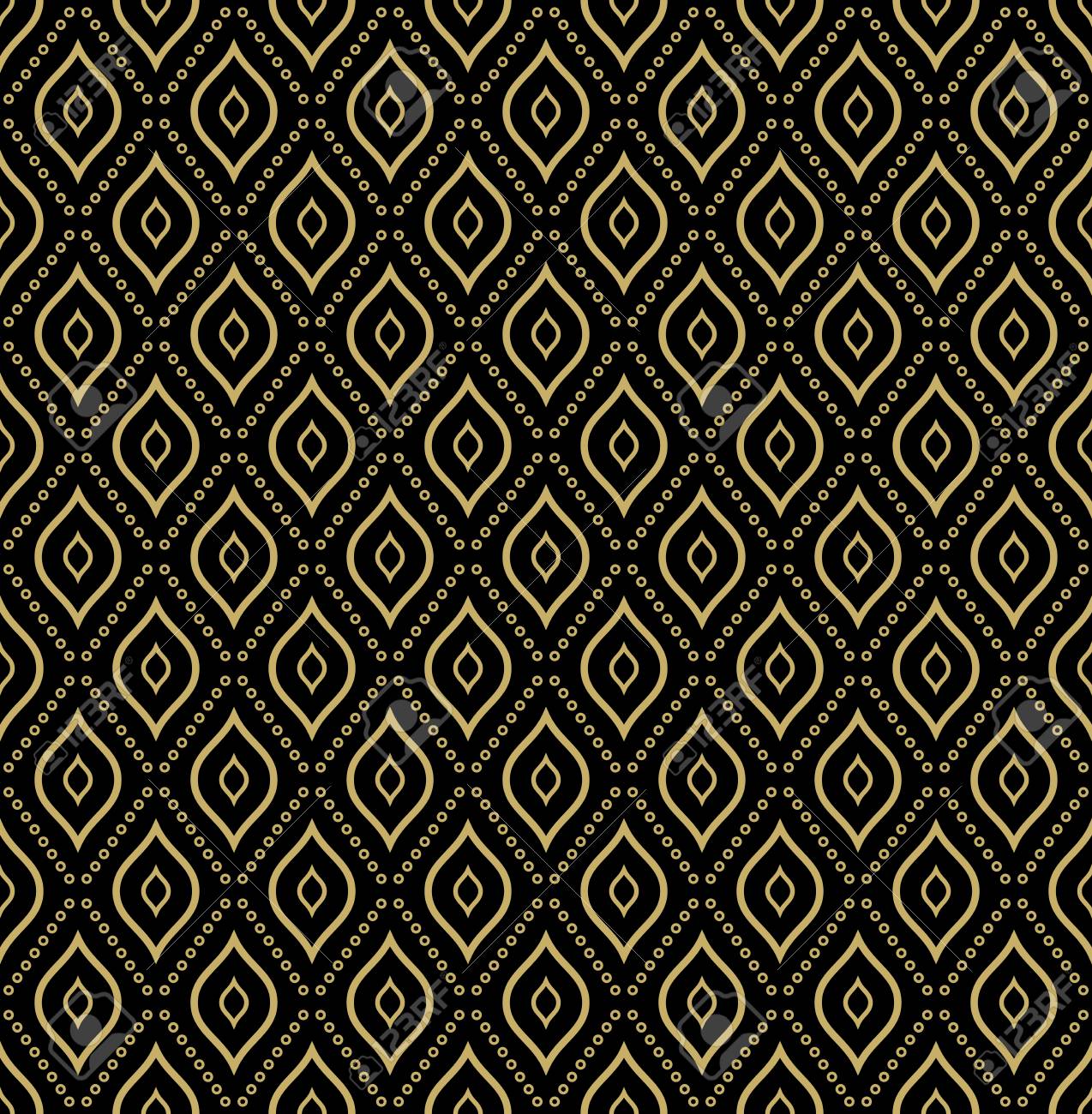 mosaico dourado em fundo preto