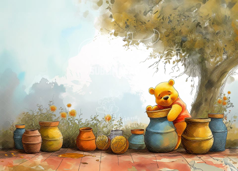 Ideias Criativas de Fundos do Ursinho Pooh para Festas Infantis