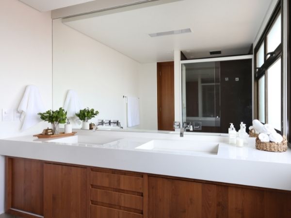 gabinete de banheiro suspenso vs de chão