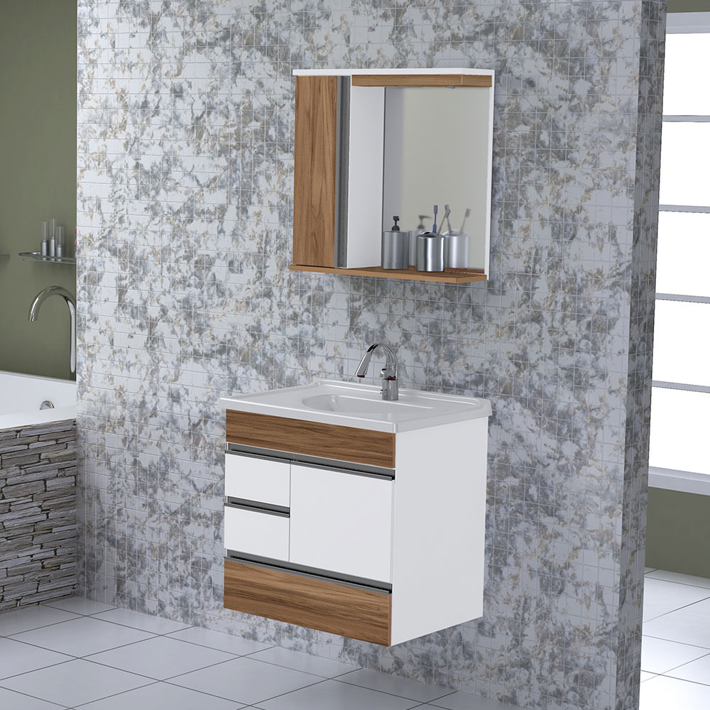 conjunto completo (gabinete + pia + espelheira)