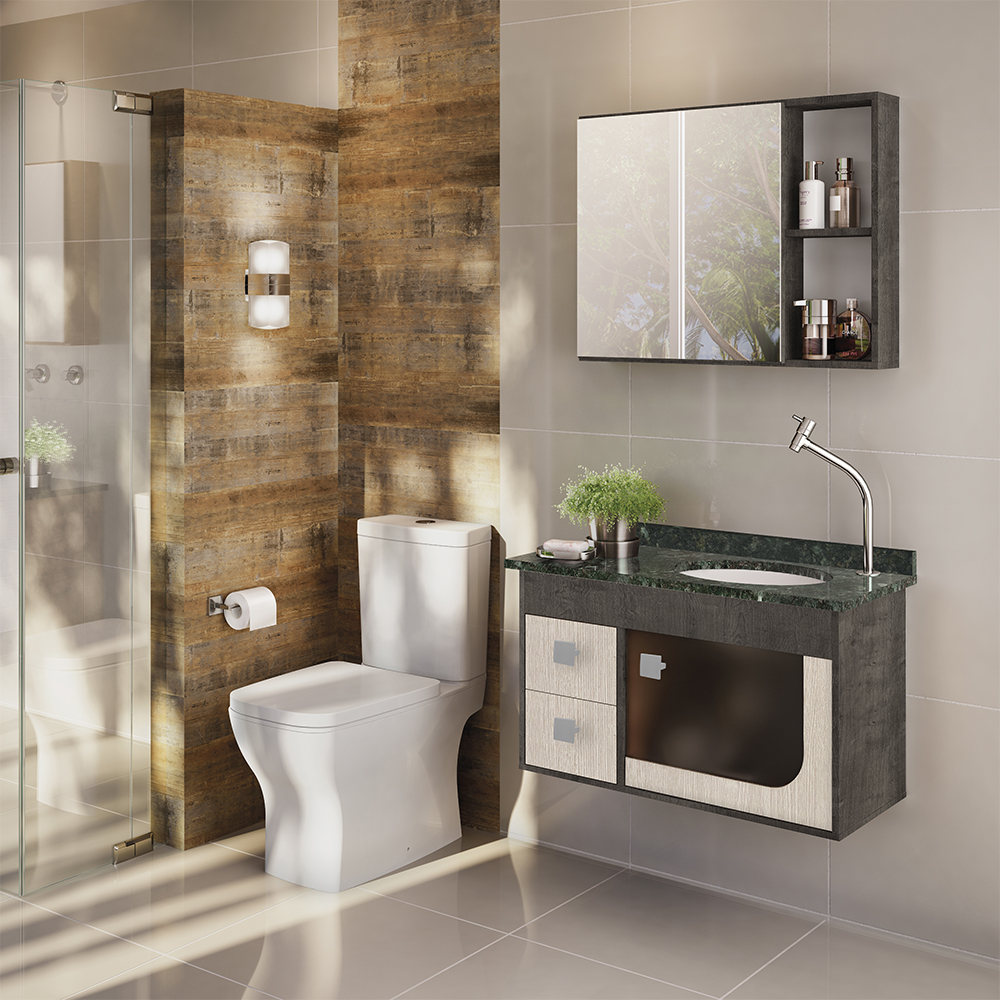 gabinete banheiro vidro ou madeira qual escolher