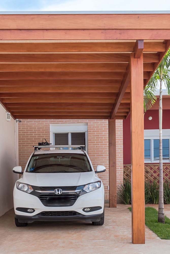 pergolado garagem com telha de vidro