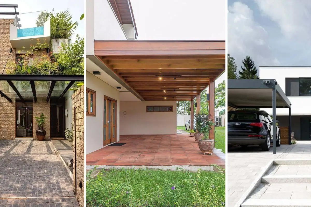 projeto pergolado garagem telhado