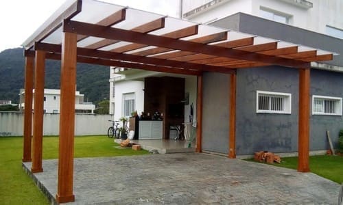 manutenção pergolado garagem telhado