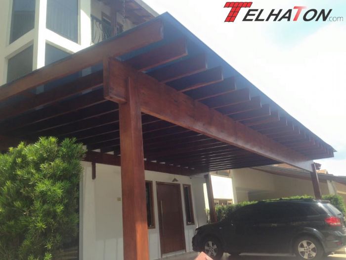 instalação de telha em pergolado de garagem