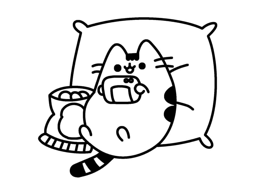 gatinho para colorir em PDF