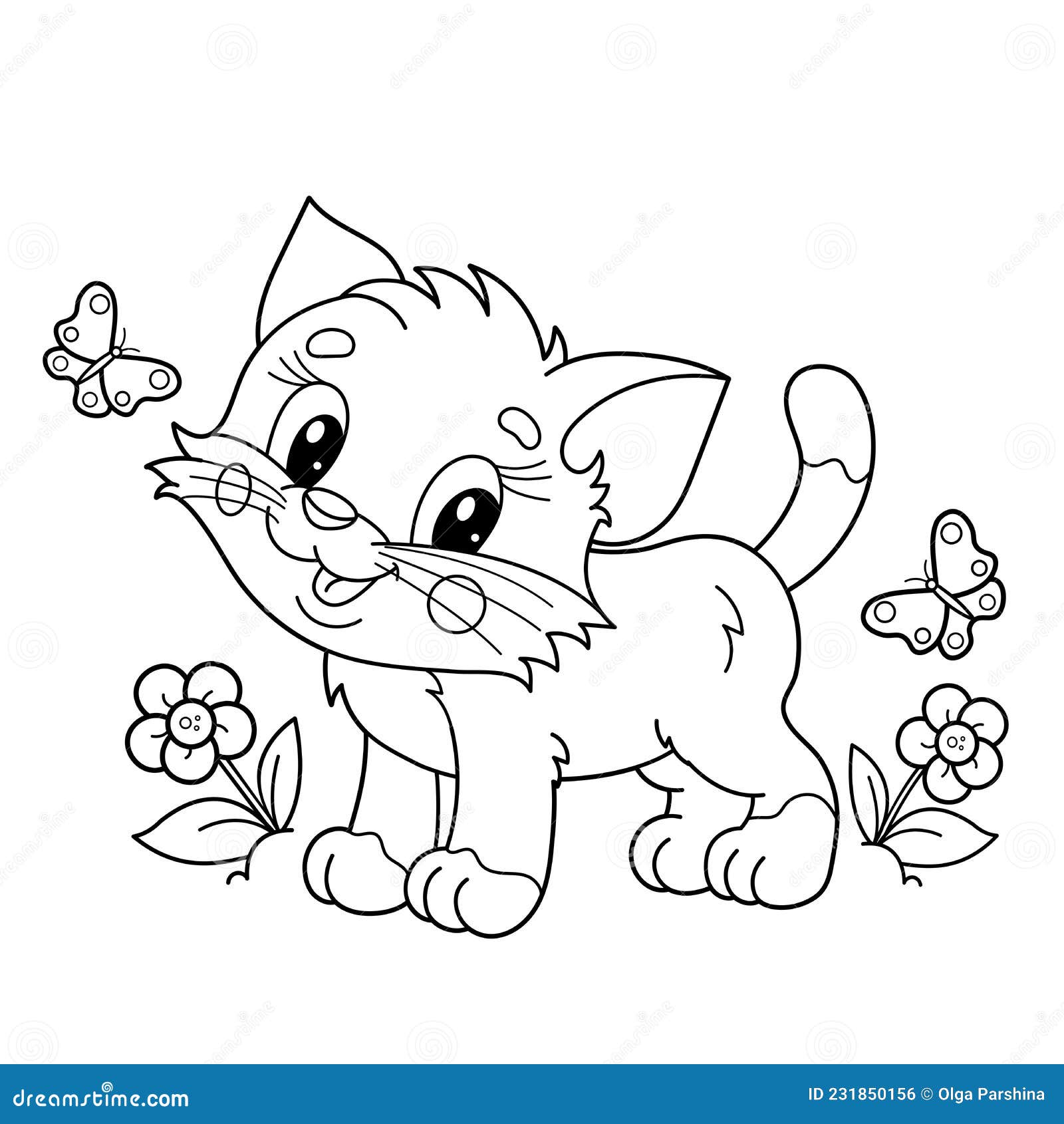 gatinho realista para colorir