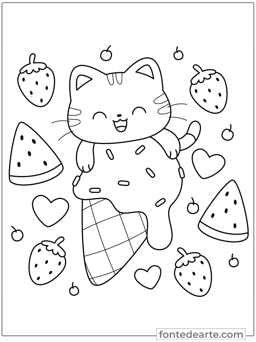 gatinho para colorir online