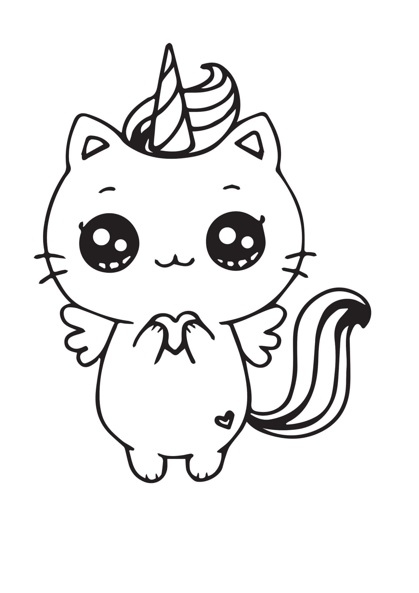desenho de gatinho fofo para colorir