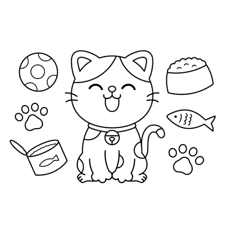 gato siamês para colorir