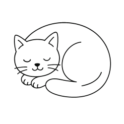 gato tricolor para colorir