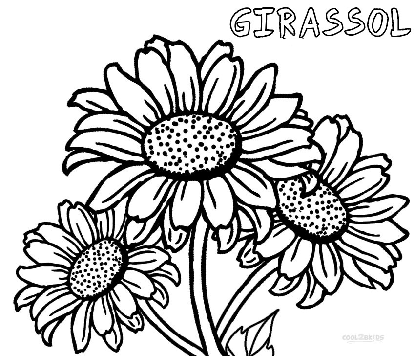 desenho de girassol com mandala para colorir