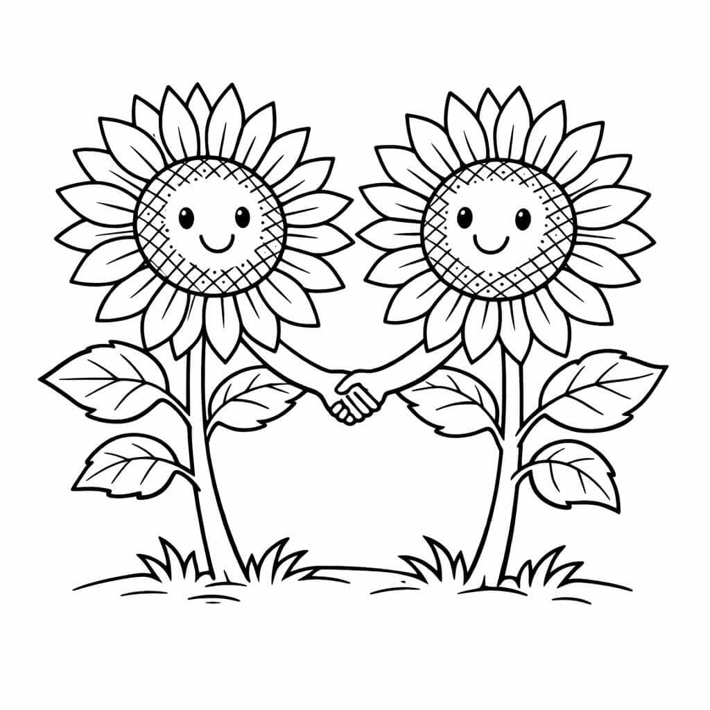desenho de girassol para colorir adulto