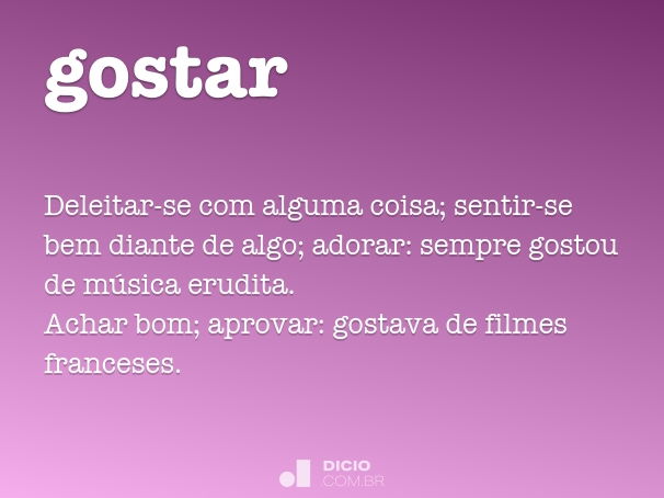 gostar sinonimo