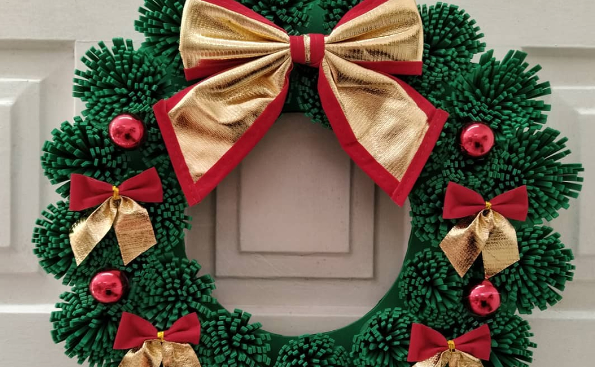 guirlanda de natal em eva