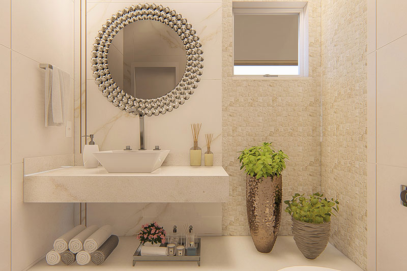 Guia Completo: Como Escolher Cores e Iluminação para um Hall de Banheiro Pequeno; Mobiliário Inteligente: Otimizando o Espaço em Lavabos e Halls Compactos; O Poder dos Espelhos: Dicas para Ampliar Visualmente seu Hall de Banheiro; Decoração Minimalista: Plantas e Detalhes Essenciais para Halls de Banheiro Pequenos; Portas de Correr e Sanfonadas: A Solução Ideal para Banheiros com Pouco Espaço