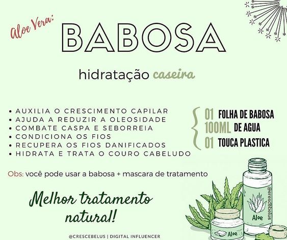 hidratação com babosa para cabelo