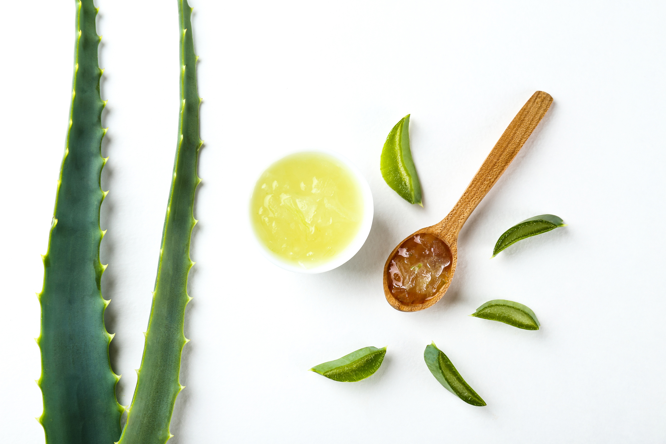 babosa natural ou produtos com aloe vera