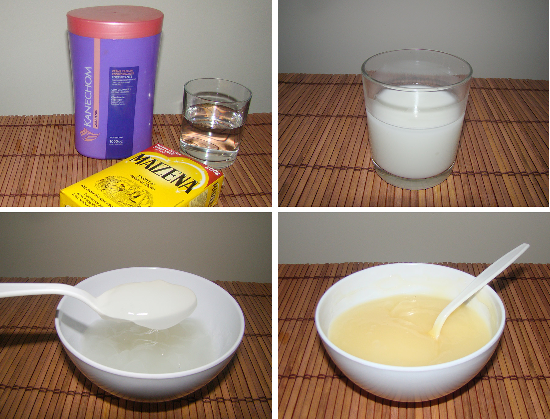 hidratação de maizena crua