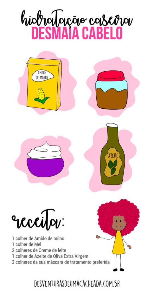 hidratação para cabelo cacheado caseiro