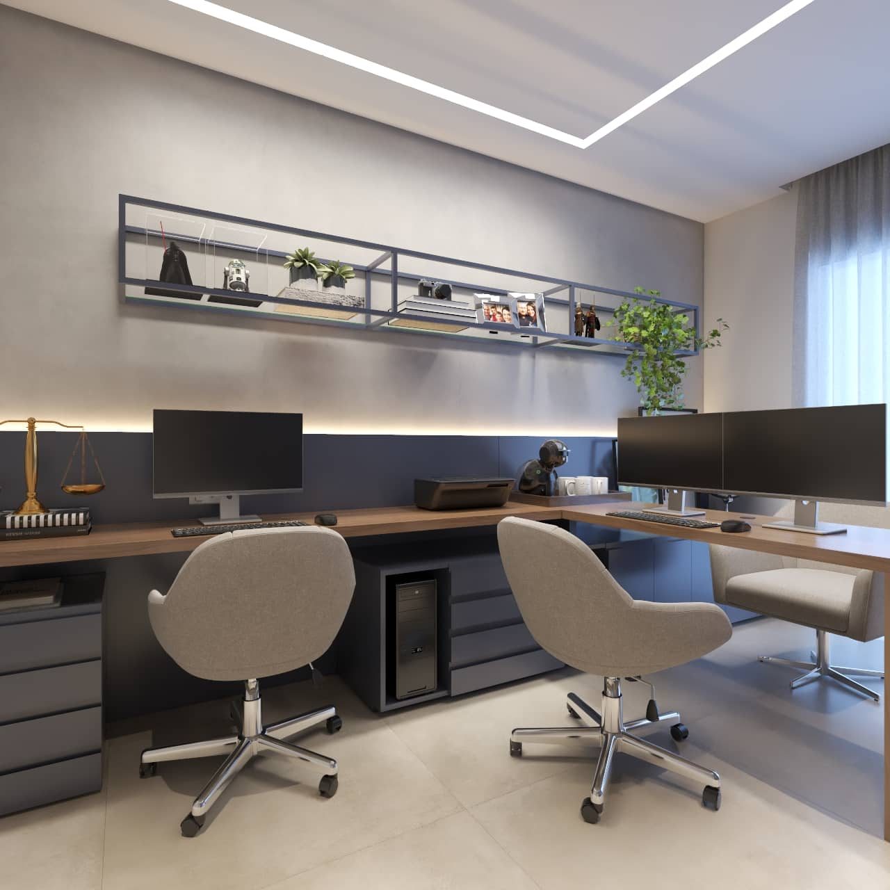 ideias criativas de home office na sala para inspirar seu dia