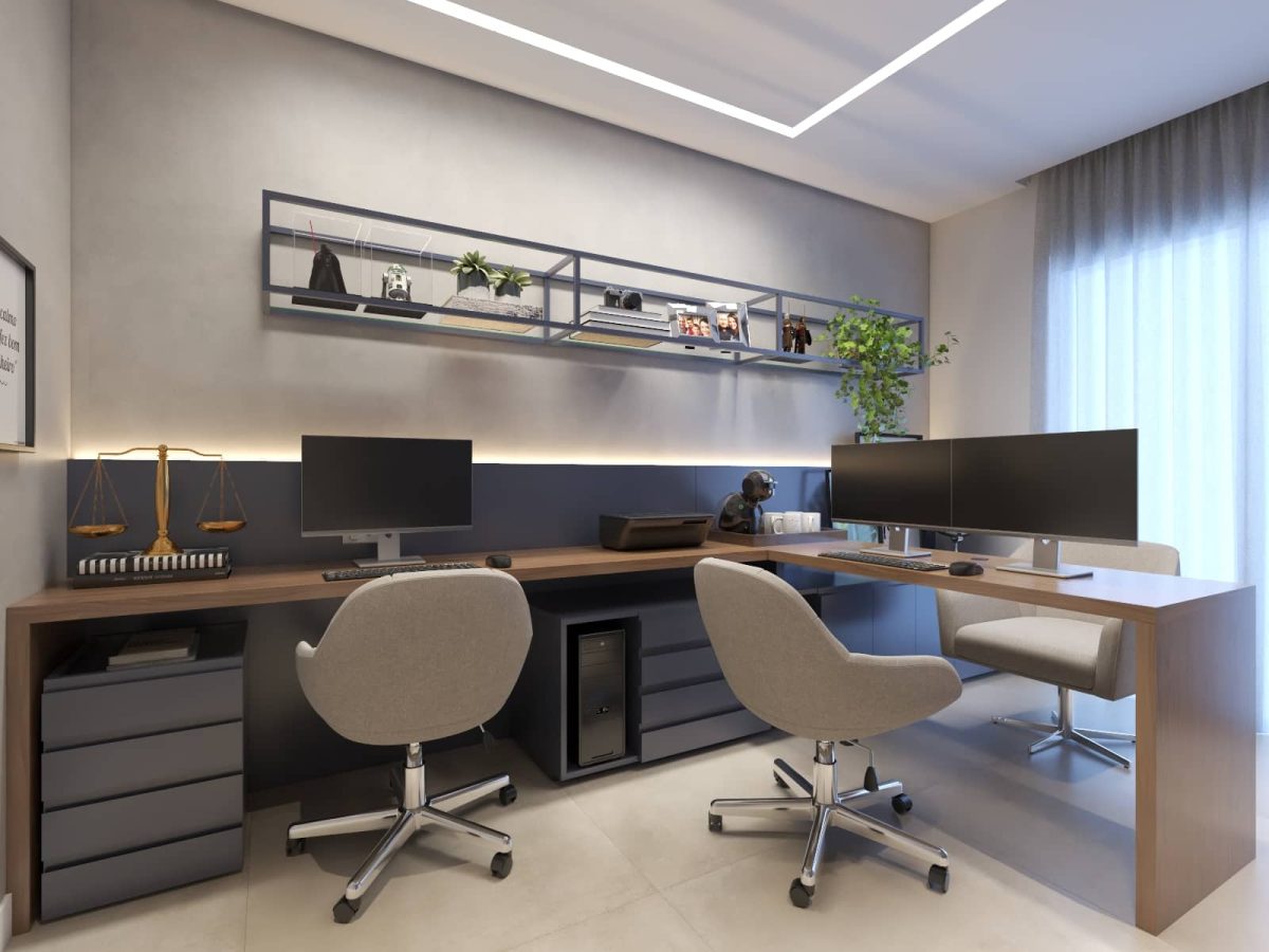 5 Layouts Criativos para Home Office de Casal em Espaços Pequenos