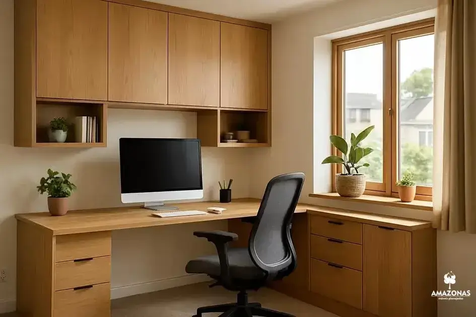 Soluções criativas para esconder fios em home office planejado