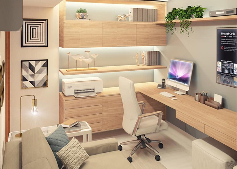 Home office integrado: dicas para otimizar espaços pequenos