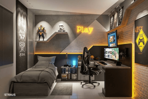 ideia de quarto gamer