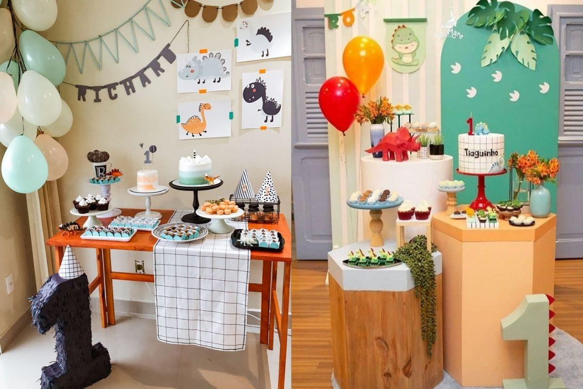 decoração de festa de 1 ano com tema safari baby